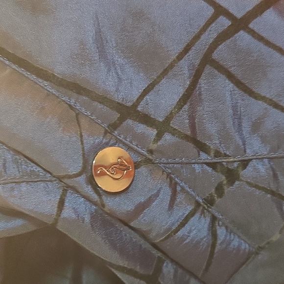 VTG Y2K Baby Phat Quilted Faux Fur Hoodie Bomber Jacket Blue Black Sz Large - Picture 7 of 16